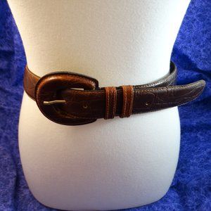 The Limited Brown Genuine Leather Belt Made in Italy Size L